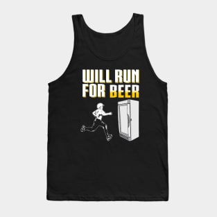 Will Run for Beer by Basement Mastermind Tank Top